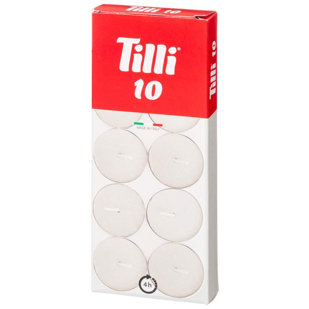 TILLI Набор свечей гильзы 10шт d37.5мм h14мм (3,5 часа) TLL101028SE