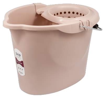 Ведро 12л МОП беж. с отжим д/тряп.,со сливом,овал  SV3827бж/267160