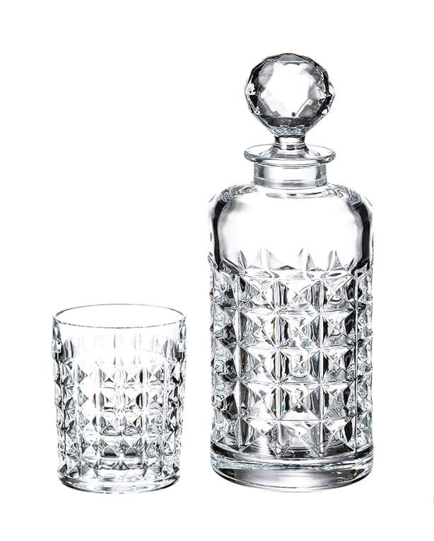 CRYSTALITE BOHEMIA Diamond Набор для виски (штоф+6 стаканов) 21951