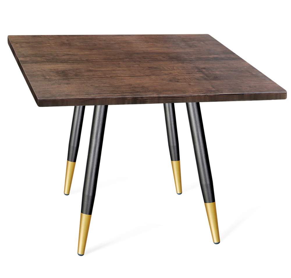 Стол Sheffilton SHT-TU14 черный муар/золото столешница Палисандр SHT-TT 80/80 SHT-T145