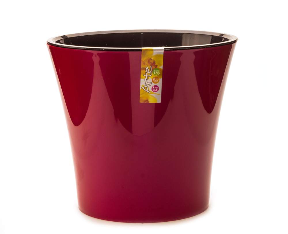 Кашпо  Арте  3,5л  красный/черный  ЭД  П5728