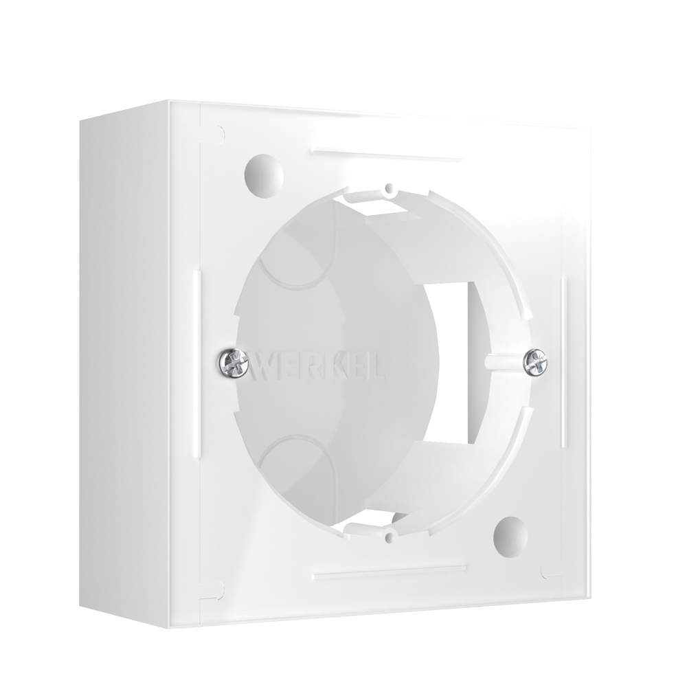 Коробка для наклад монтажа (белый)  -  W8000001