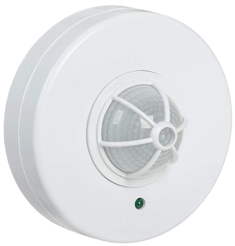 Датчик движения ИК потолочный 1100w 360гр. 8м IP33  белый ДД 024В
