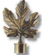 Наконечник DIY  16мм Золото антик Кл. лист 16.01.03.101