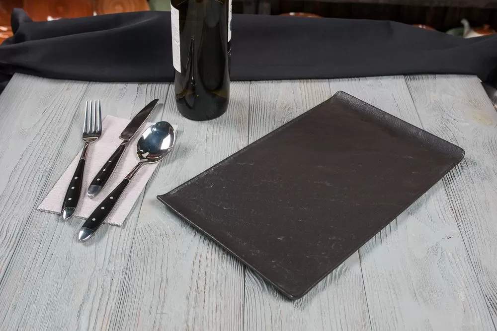 P.L. Proff Cuisine Black Raw Steller Блюдо д/подачи 81223138 33,5х20,5х1,5см (18/3)