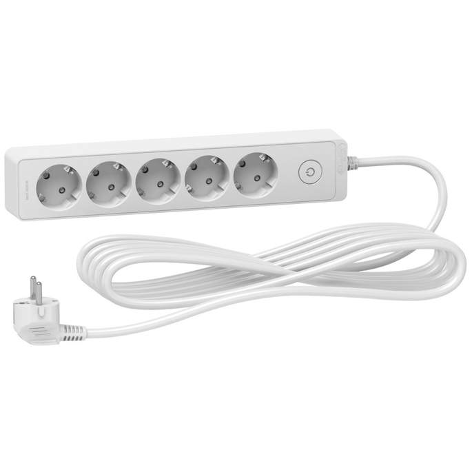 Удлинитель UNICA EXTEND 5 роз. 2К+З  3м бел.SchE ST9453W 513131