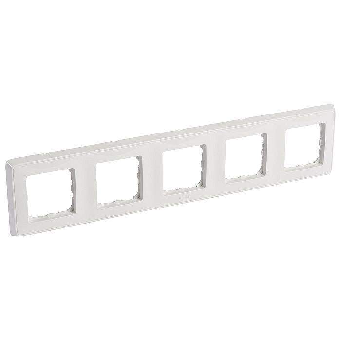 Рамка  CARIVA  5 постов гор./верт. белый  773655