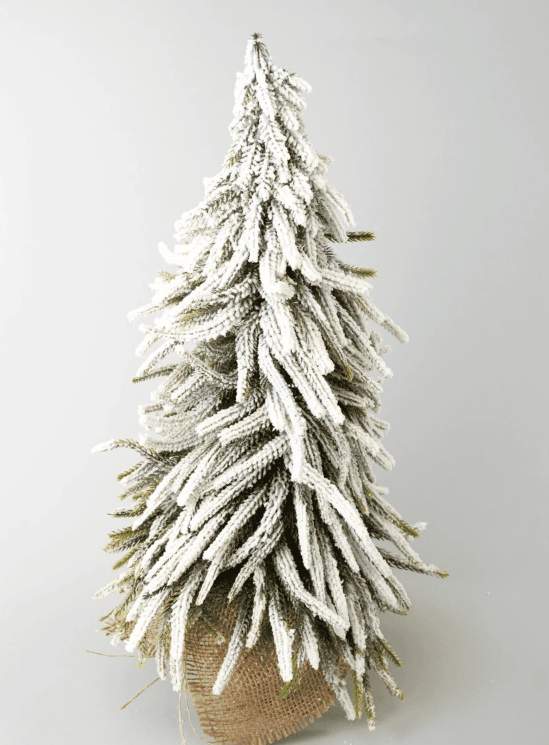 DECOLINE Ёлочка заснеженная в кашпо 60х22х22см ST22-T037A