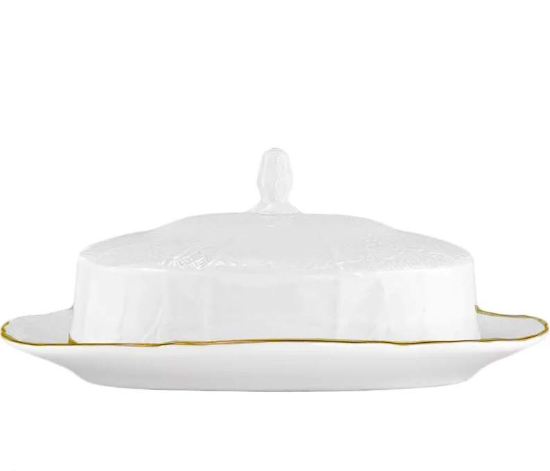 LENARDI Maria Gold Масленка 226-019 с крышкой 22х8,5см