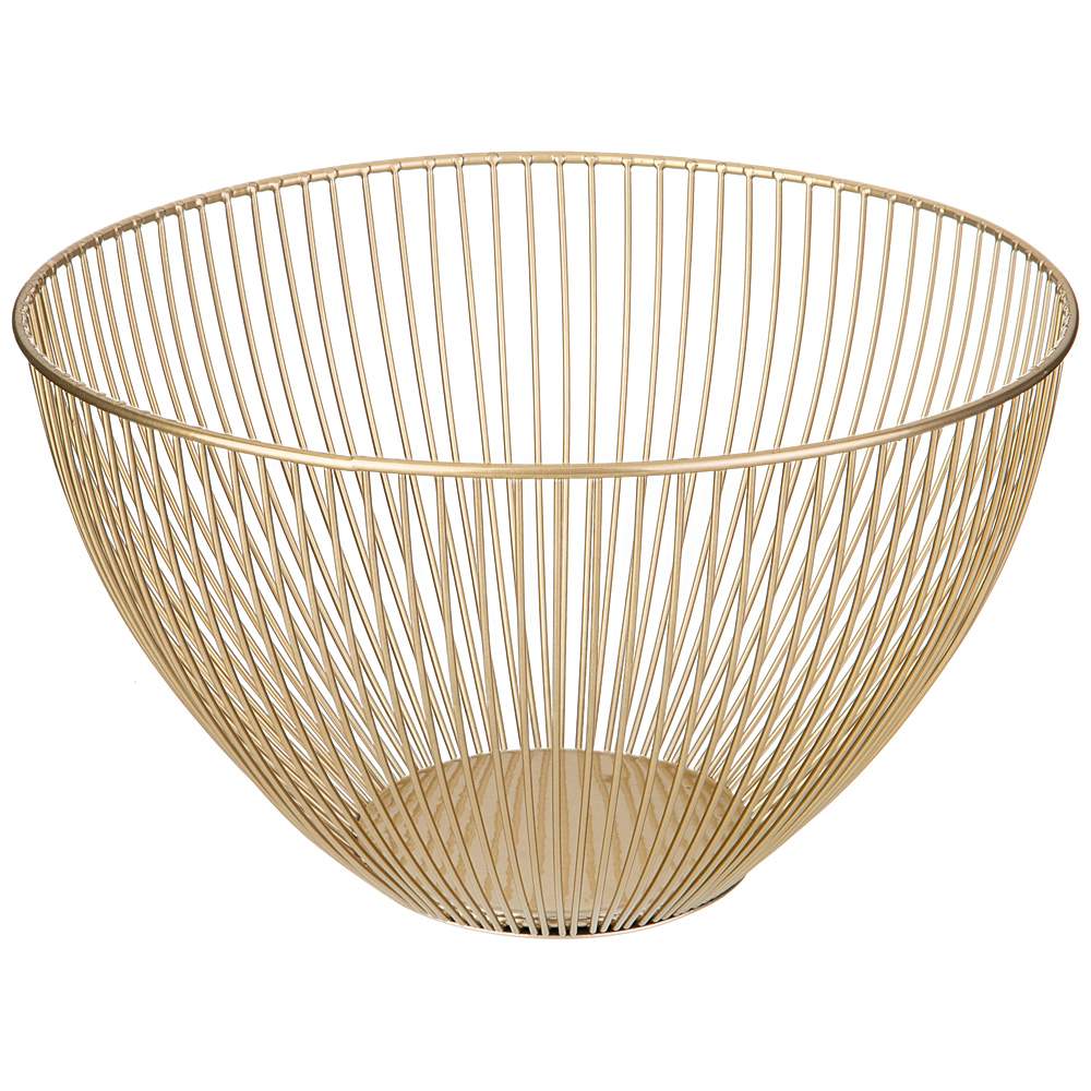 AGNESS Корзина д/фруктов 917-120 24,5х24,5х14см золото