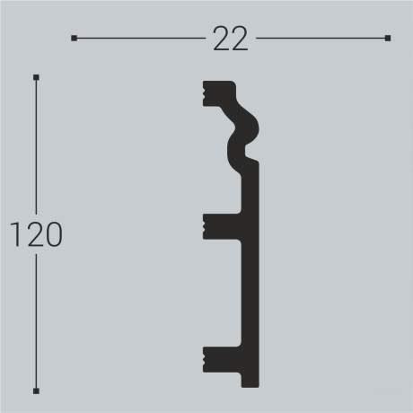 Плинтус XPS BD П 5 (120*22)/8