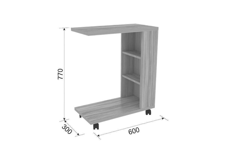 Столик прикроватный "Мальта"  ясень шимо т.