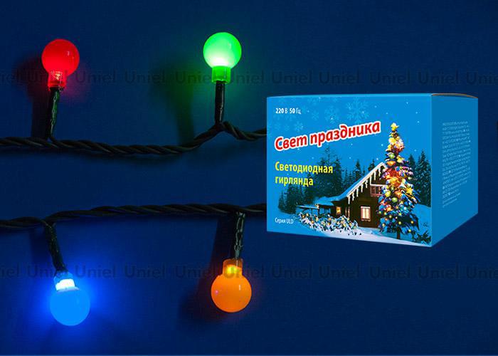 Гирлянда с/д ULD-S0800-100/DGA Multi IP20 Colorballs  8м  Цв. шарики  07929
