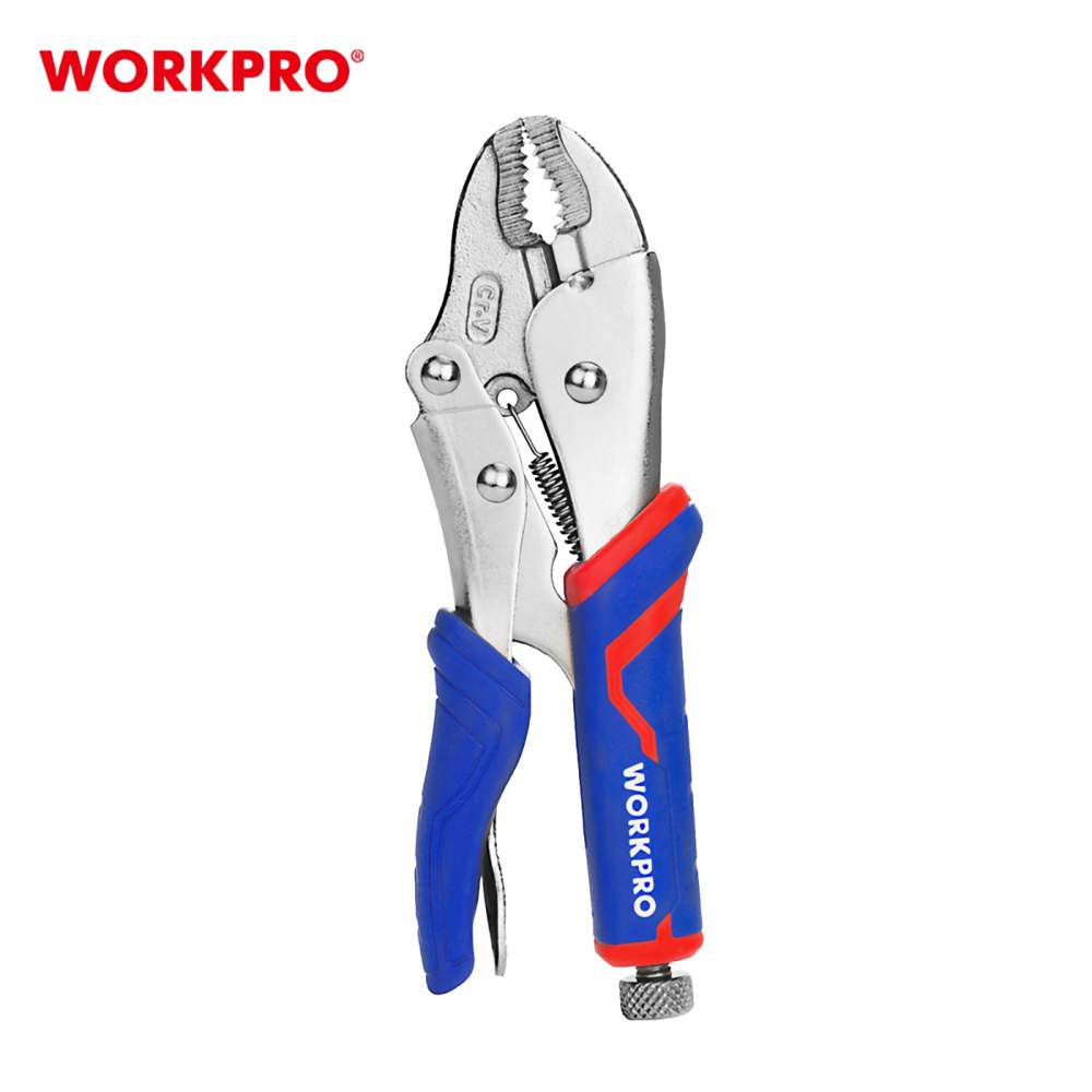 Клещи WORKPRO зажимные закругленные 2К CR-V 180мм (7")  WP231073