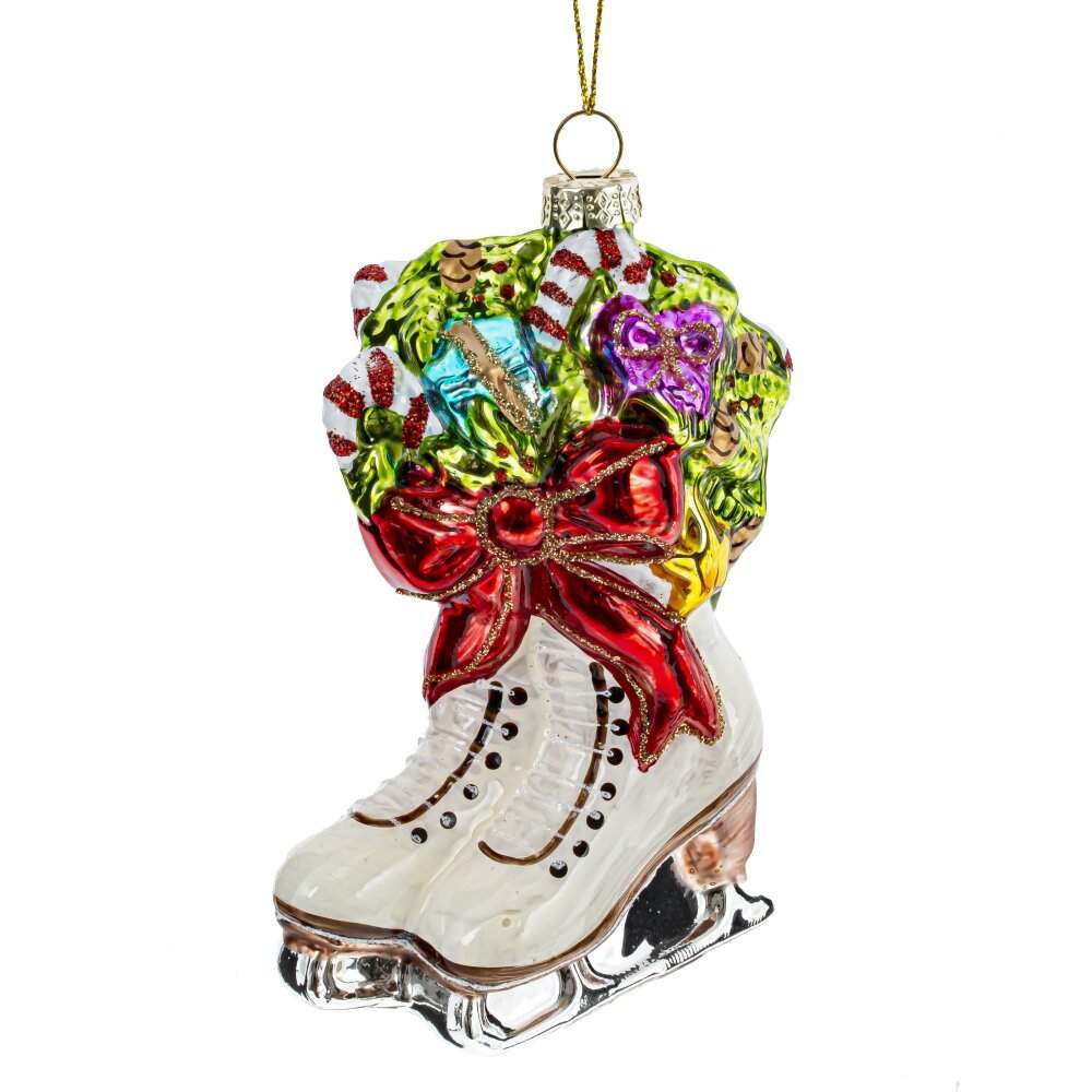 REMECO COLLECTION Игрушка елочная 812286 Коньки 9,5х6,5х13,5см (стекло)  