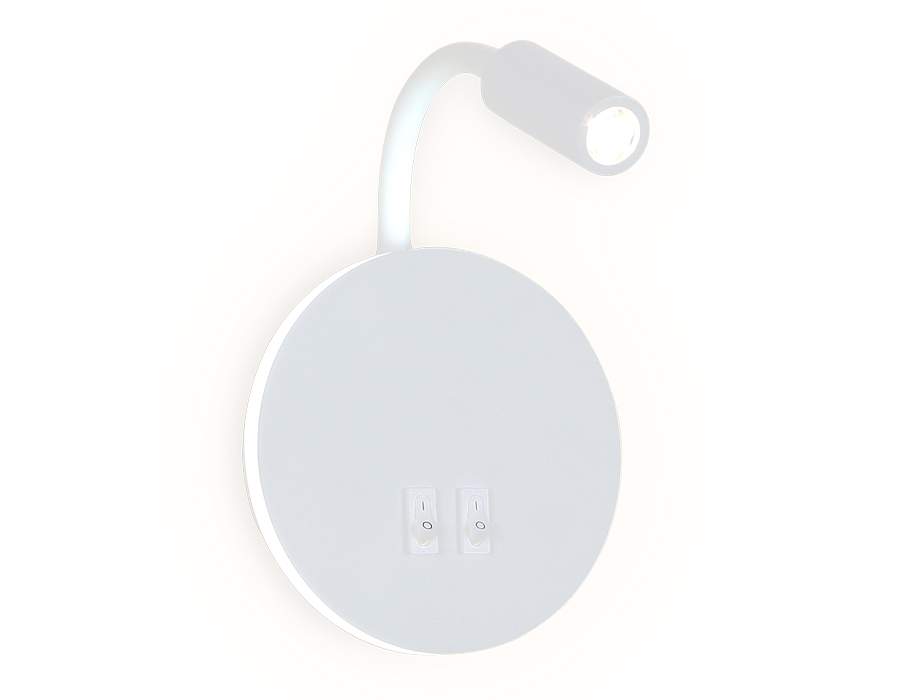 Св-к Бра MAYSUN FW295 SWH белый/песок 6W+3W D150*163 настен.с выкл. LED 6400K