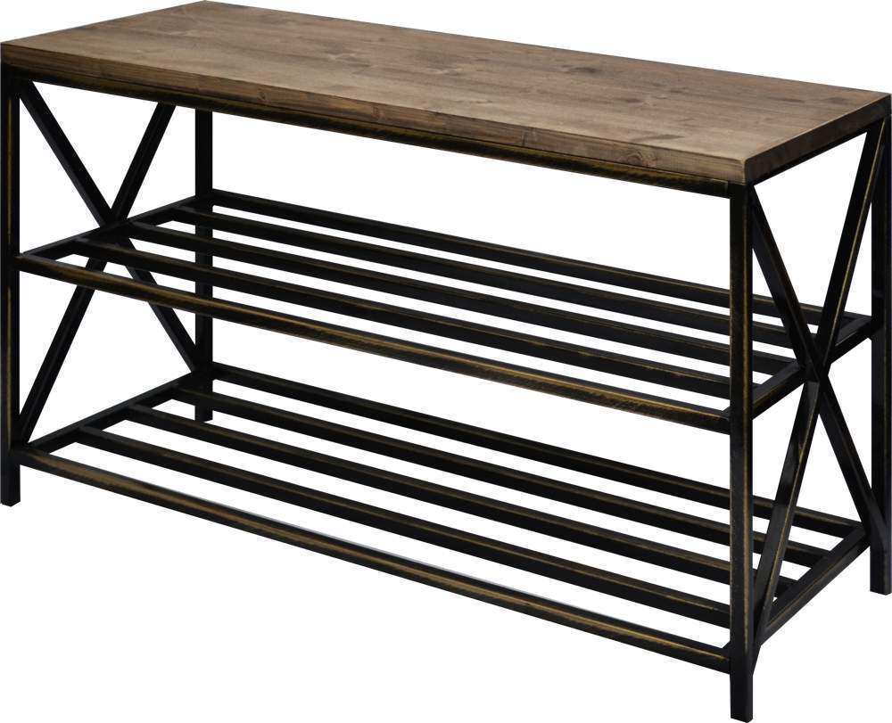 МЕТАЛЛ-ДЕКОР Обувница №1356 Лофт 2-х ярусная h50*30*80см