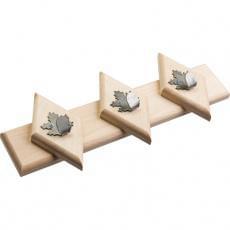 Вешалка  3 железных крючка-клен, 33*13см  32309