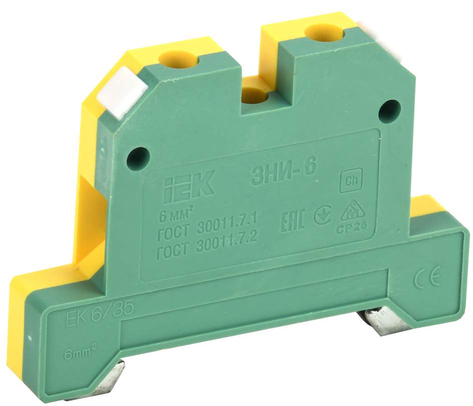 Зажим наборный ЗНИ-6PEN 6кв.мм  ИЭК (JXB-земля) YZN20-006-K52  55106