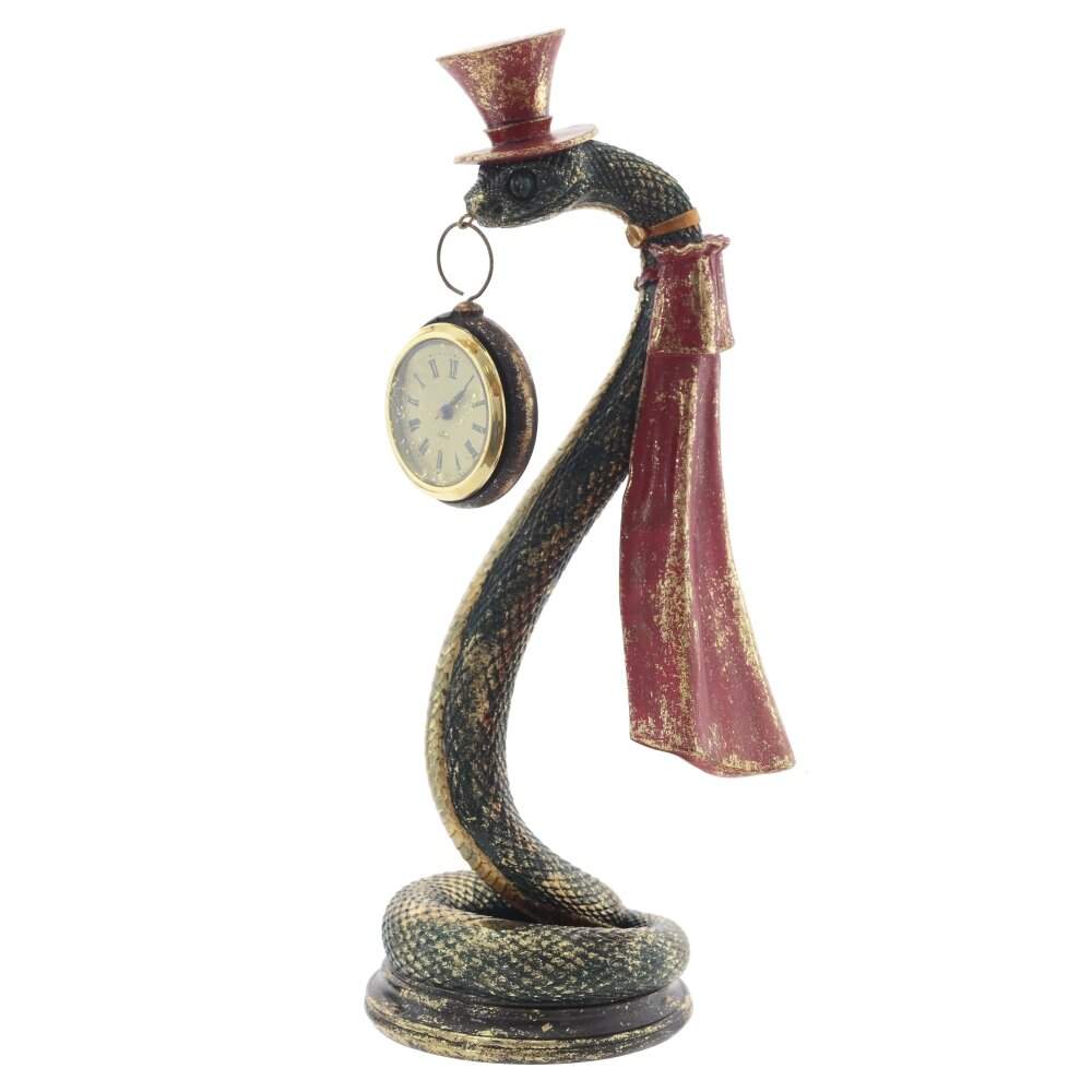 REMECO COLLECTION Фигурка 813237 Змея с часами (1хLR44) 15,5х14х35см