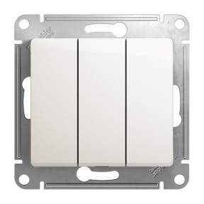 Выключатель SE Glossa  Перламутр  3-кл СП  сх.3  10AX  10А IP20  GSL000631