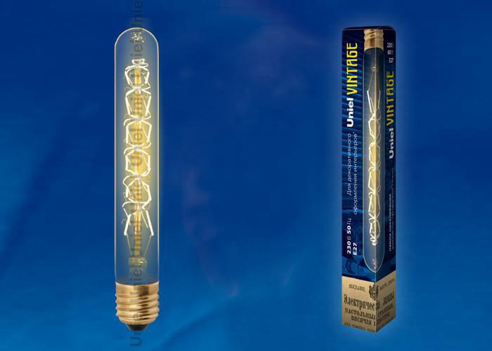 Лампа Uniel IL-V-L28A-60/Golden/E27 CW01 Vintage  UL-00000484