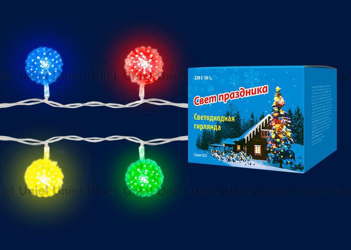 Гирлянда с/д ULD-S0280-020/DTA RGB IP20 Balls  2,8м  Шарики  07921
