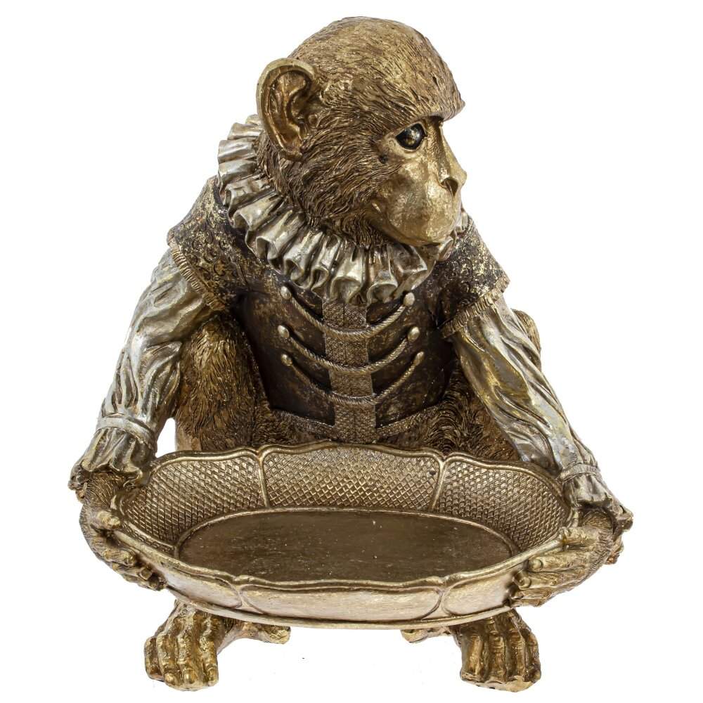 REMECO COLLECTION Фигурка 808893 Обезьяна с блюдом 25,5х27х34см 