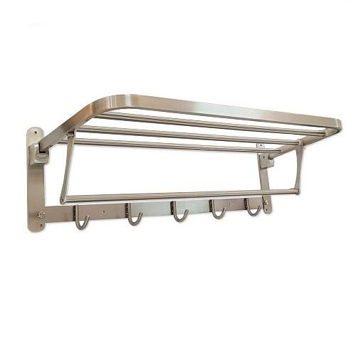 Полка д/полотенца GFmark  80145  с опорой двойная  нерж/сталь