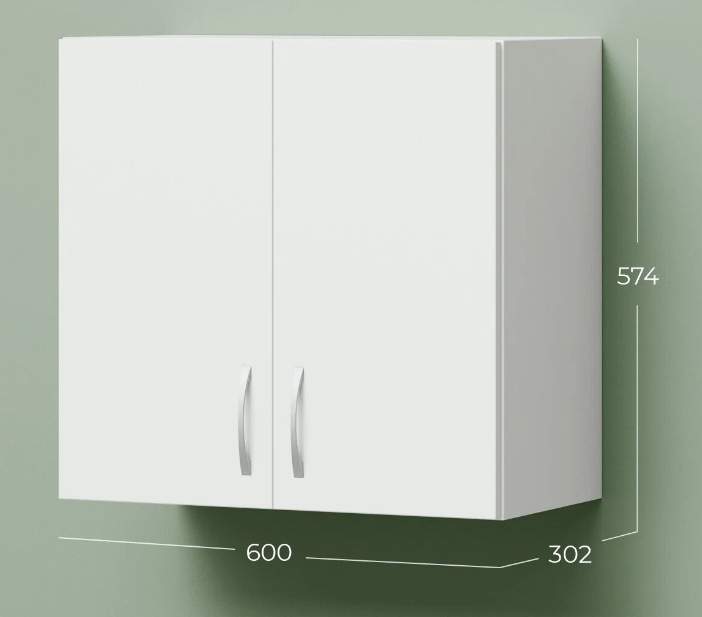 Шкаф навесной  600 ЛДСП б/с  белый