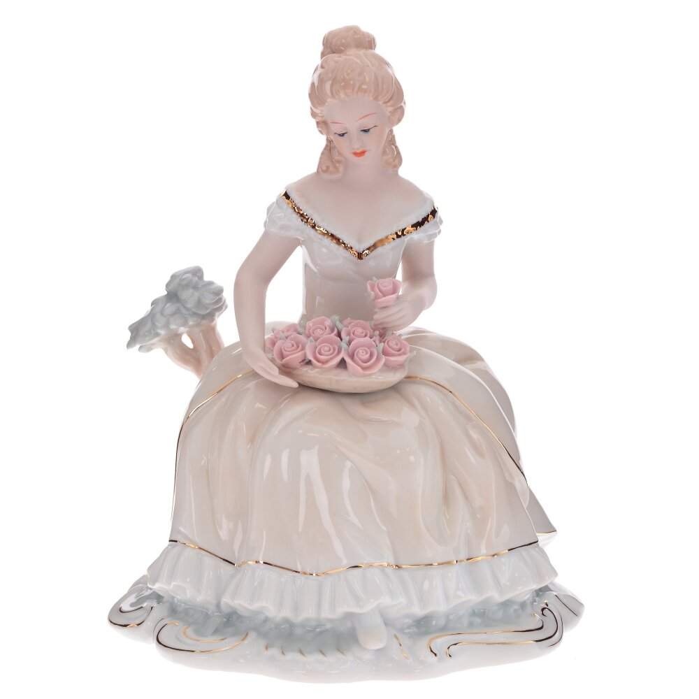 REMECO COLLECTION Статуэтка 795213 Девушка с цветами фарфор 18х13,5х23см