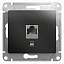 Розетка SE Glossa  Графит  RJ45 компьют. 1-м  кат.5е  GSL001381К