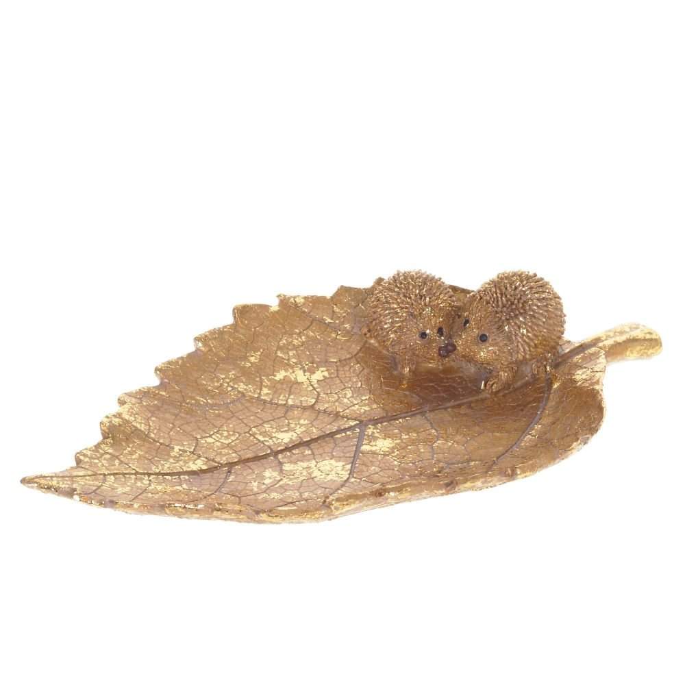 REMECO COLLECTION Блюдо 743967 Ёжики на листе декоративное 21х12х4см