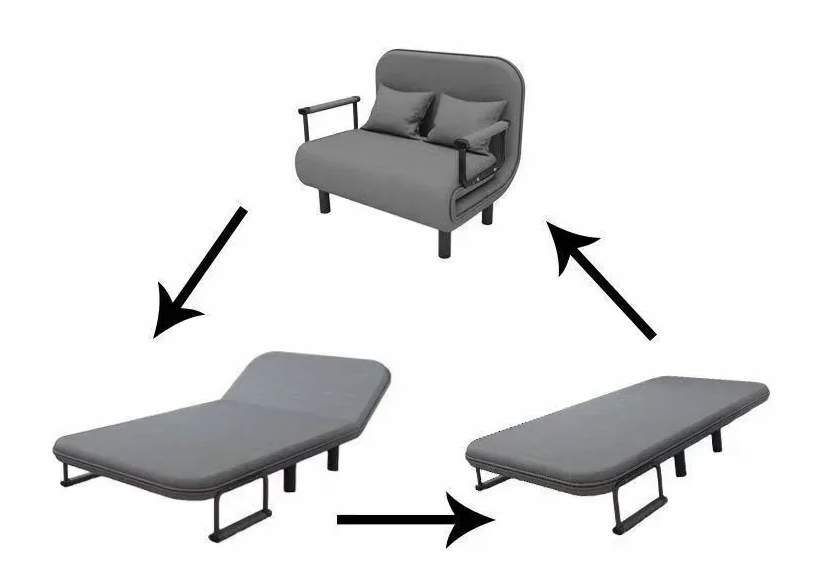 Диван-кровать Токио 100 светло-серый