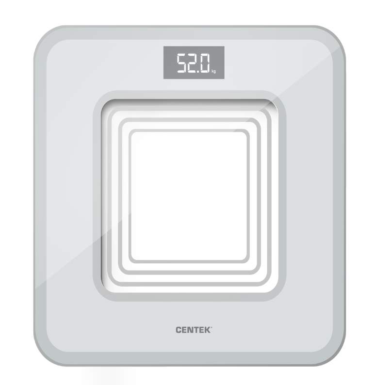 Весы Centek CT-2443 LED GRAY напольные мах 180кг 28х28см