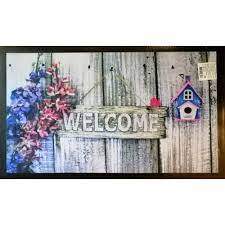 Коврик придверный  45х75   "Добро пожаловать(цветы)"  