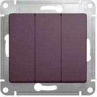 Выключатель SE Glossa  Сиреневый туман 3-кл. сх.3  SE GSL001431