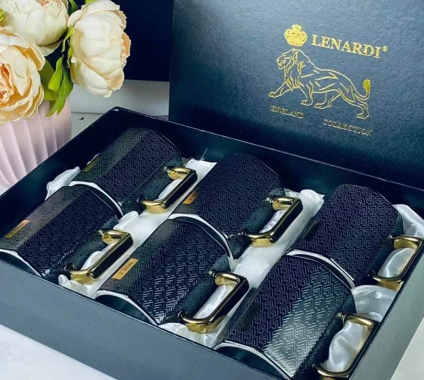 LENARDI Набор кружек 106-328 черный 6шт 350мл