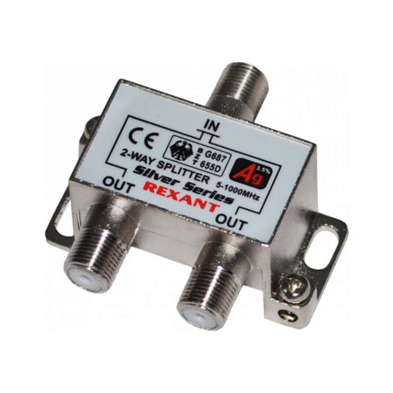 Делитель ТВ "краб"х2+3шт F  Silver Rexant 05-6101  217896
