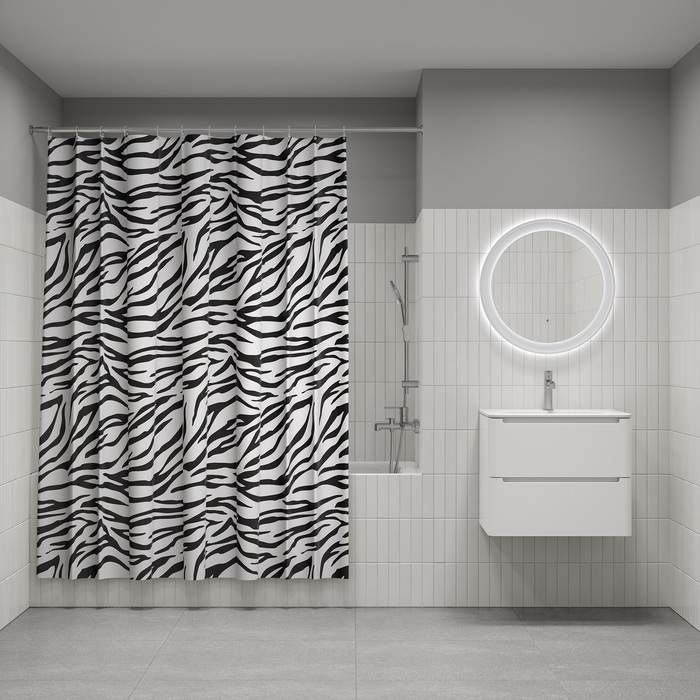 Штора д/ванной IDDIS 200*180см  полиэст. BB03P18i11