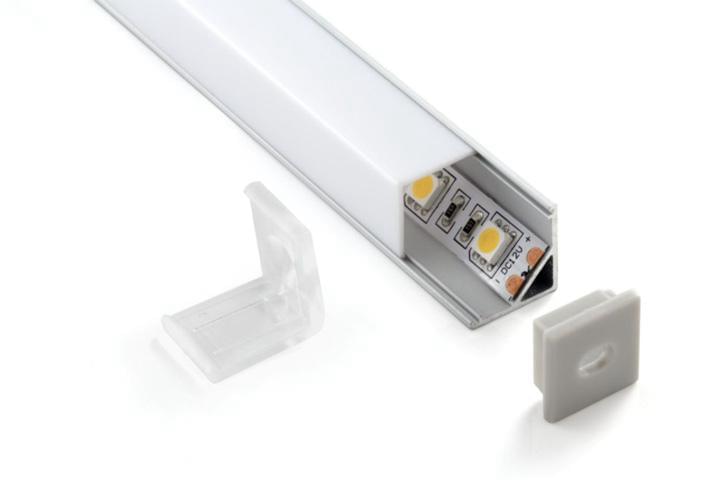 *Профиль для LED ленты  LL-2ALP003  квадрат. угл. алюм. 16мм