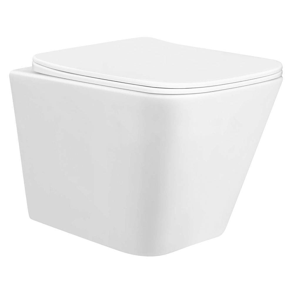 Унитаз Hugo подвесной с функ. биде безоб. с сид.микролифт дюропласт 480*350*363