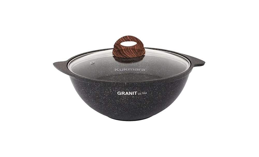 KUKMARA Казан кго37а 3,5л АП Granit Ultra (original) стеклянная крышка