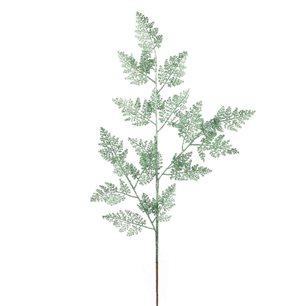 DECOLINE Ветка декоративная HST24-960-11 с глиттером 84см зеленый 