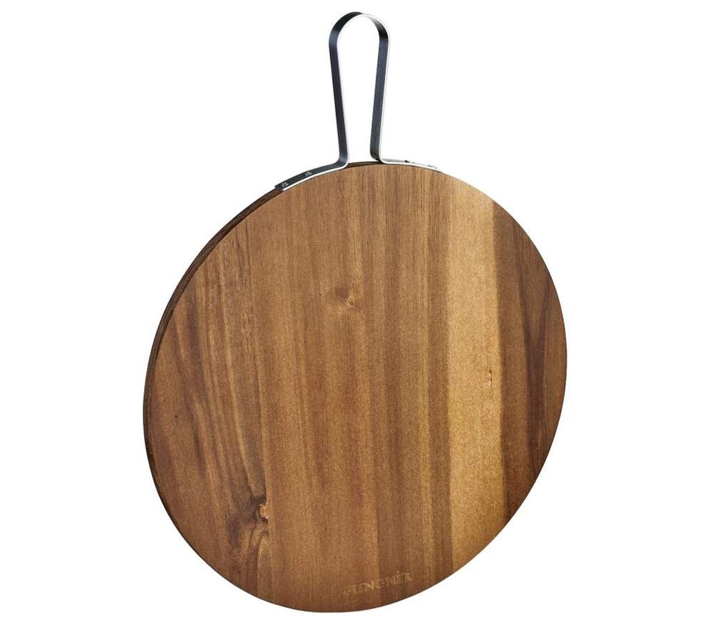 GUNGNIR акация Доска GR-CB-03L разделочная 458*350*16мм мет/руч 