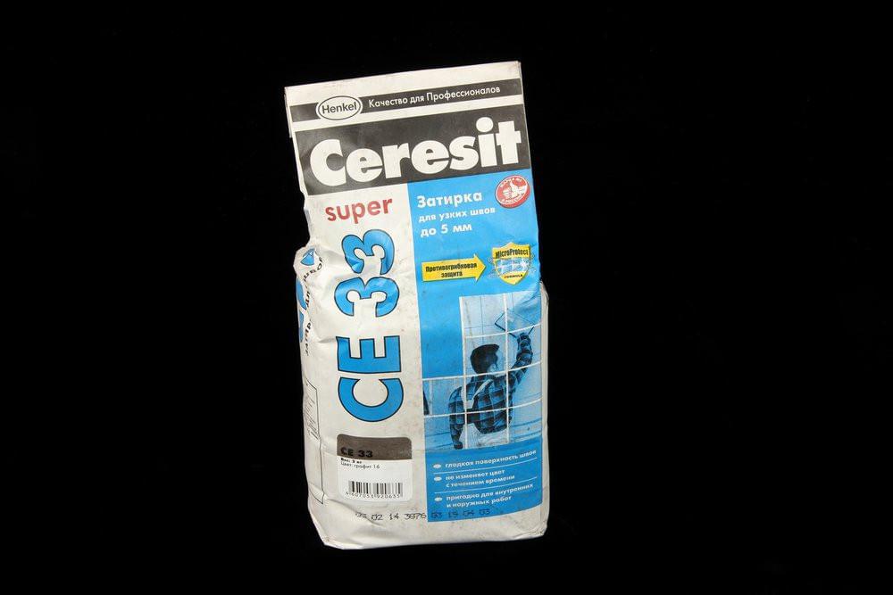 Затирка Ceresit CE33 S №16 графит  2-5мм (2кг) 865587
