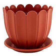 Вазон  Деко с подставкой  узор У6585  13*12,5см УкрПласт