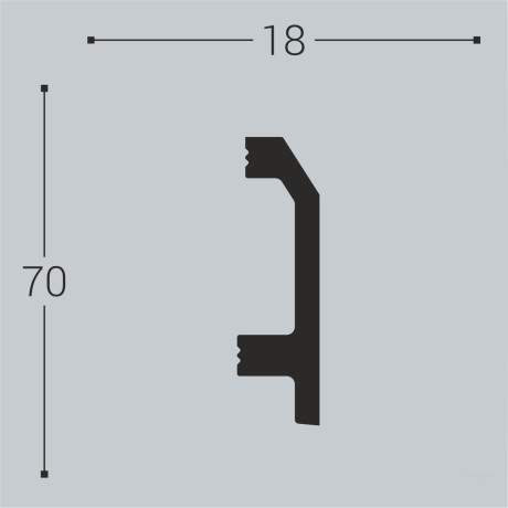 Плинтус XPS BD П 11 (70*18)/18 