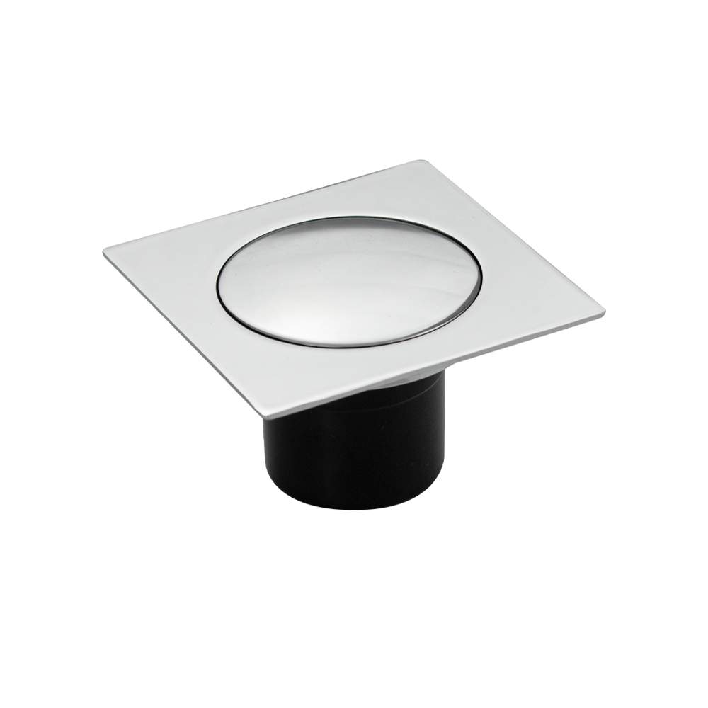 Трап Санакс нажимной 100х100мм выход 50мм вертик.Хром 1193 