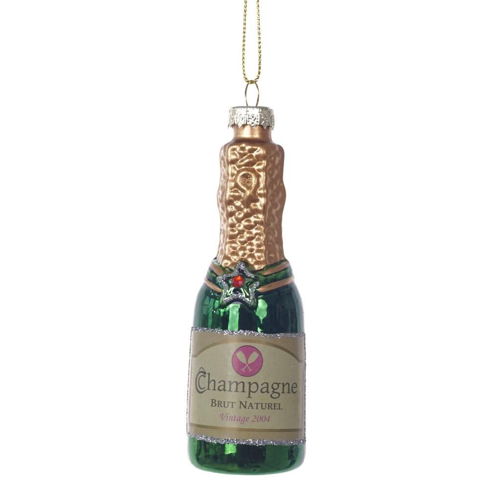 REMECO COLLECTION Игрушка елочная 826370 Шампанское 3,5х3,5х12см (стекло)  